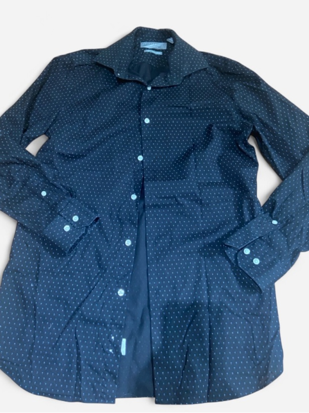 Perry Elis Men's Navy Dot-Pattern Button-Down Shirt
